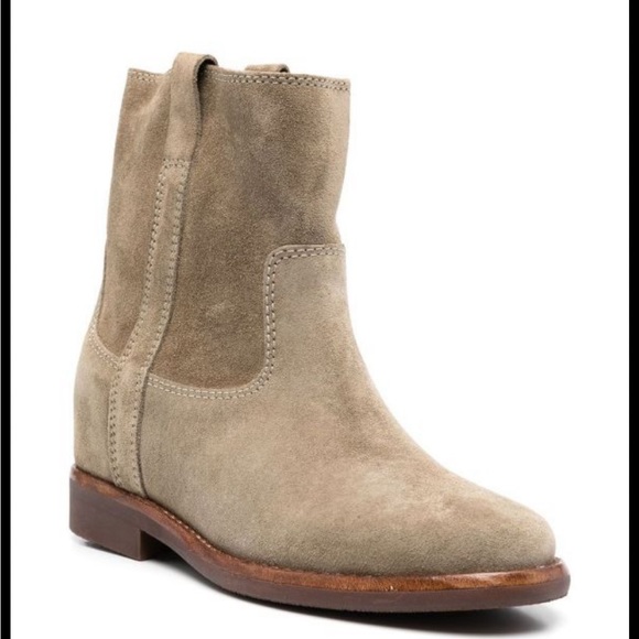 Isabel Marant suede susee ankle boots in taupe - Picture 5 of 13